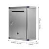 Waterproof for Home Ornament Decor Vintage Mailbox Stainless Steel Lockable Secure Mail Letter Post Box Wall Mount Post Box