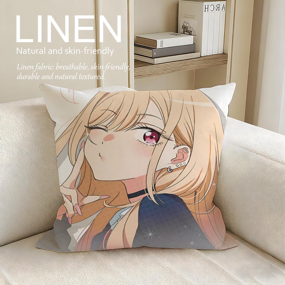 

My DressUp Darling Cushion Cover Linen Decorative Pillowcase Set Pcs x x x Breathable Washable Sofa Cushion Cover 30X30cm