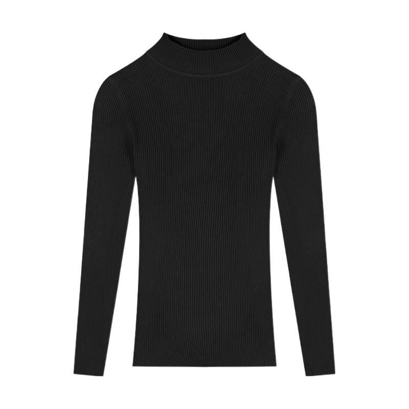 Women's 2026 Autumn Knit Long Sleeve Half-High Neck Sweater - Stylish Niche Base Layer Top