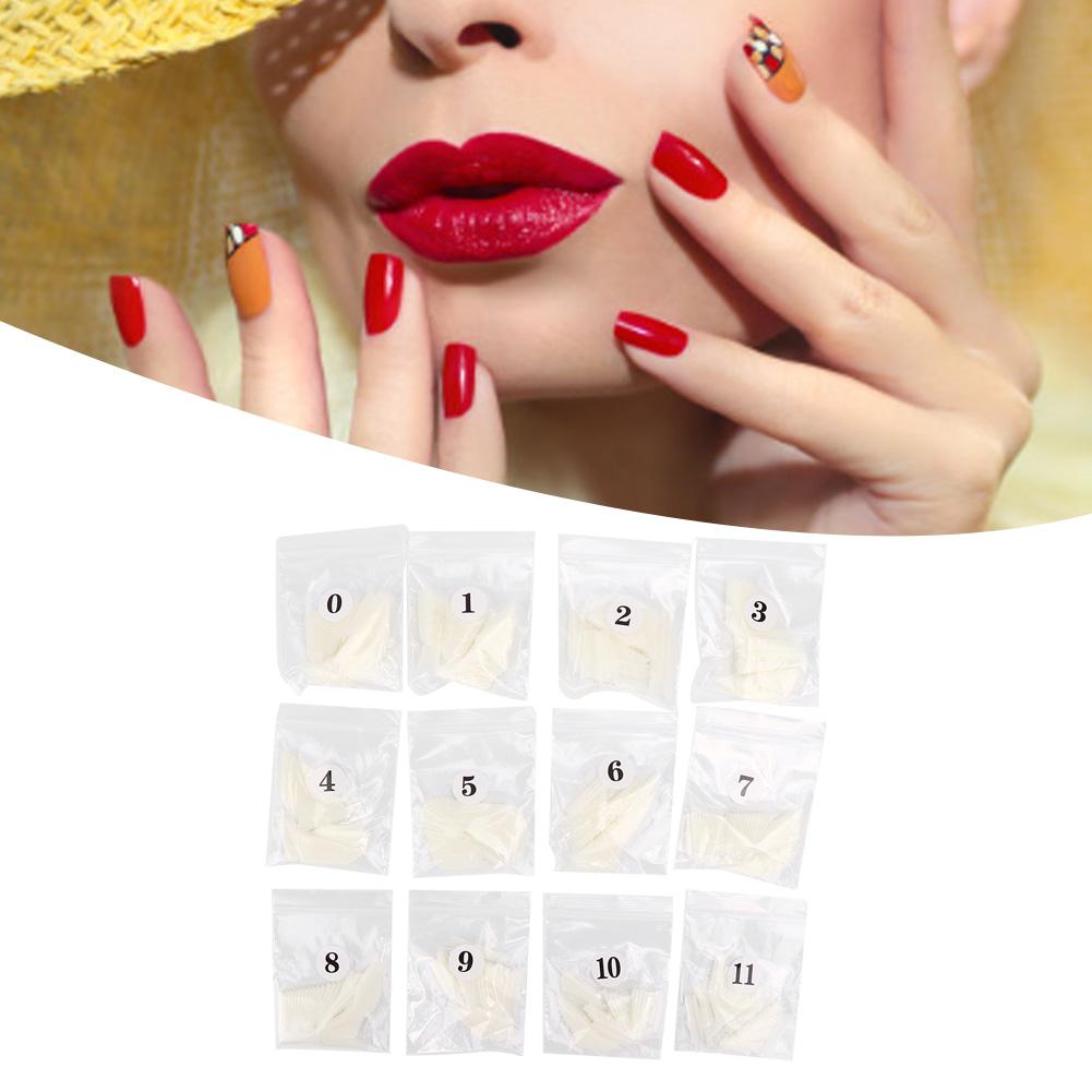 504pcs Professional Nail Art Tip Practice False Fake Nail Patch DIY Manicure ToolNatural