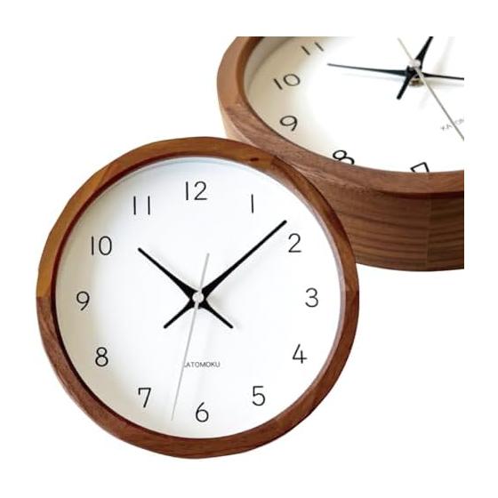 KATOMOKU Muku Clock 13 Walnut Wall Clock Continuous Second Hand km-130WARCS 220mm (SKP Radio Clock)