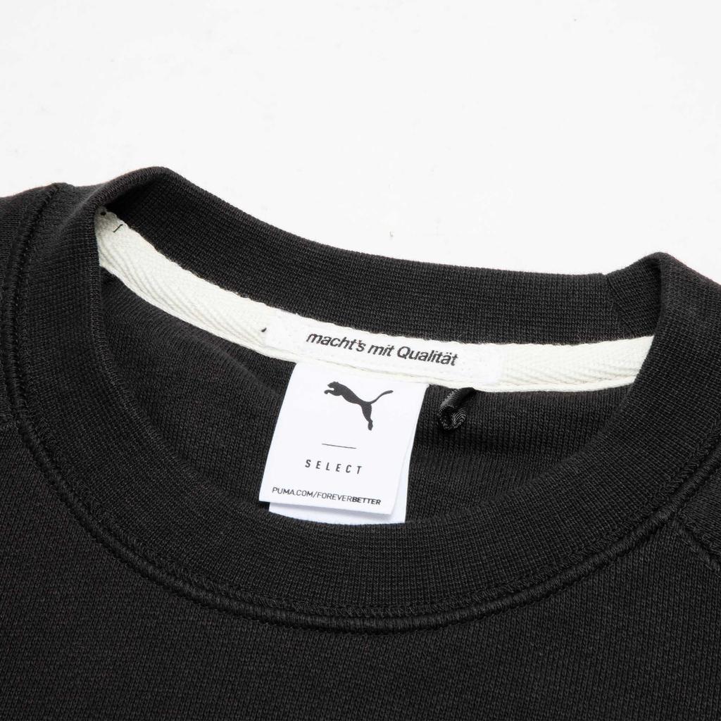 Puma Mmq Heroes Graphic Crew Embroidered Pattern Comfortable Soft Windproof Warm Sweatshirt Men sweatshirt Black 539512-01