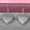 925 Sterling Silver Heart AAA Zircon Earrings Wedding Jewelry