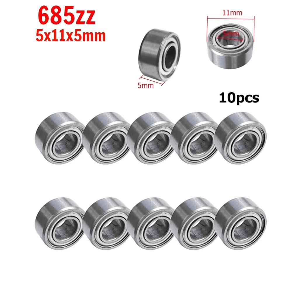 10pcs Miniature Bearings 685zz 608z 625ZZ Silent Small Bearing Deep Groove Mini Ball Bearing Carbon Steel for Skateboard Scooter