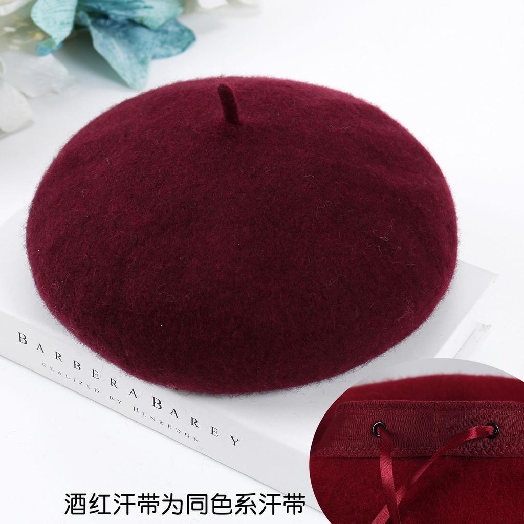Spring and Autumn Winter New Beret Korean Edition Mushroom Women's Hat Breathable Pumpkin Hat Painter's Hat