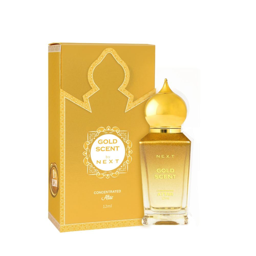 Next Care Gold Scent Attar for Men & Women | Non-Alcoholic Concentrated Attar Roll On | Long Lasting Fragrance Oil | Premium Aroma Perfume Attar | 1