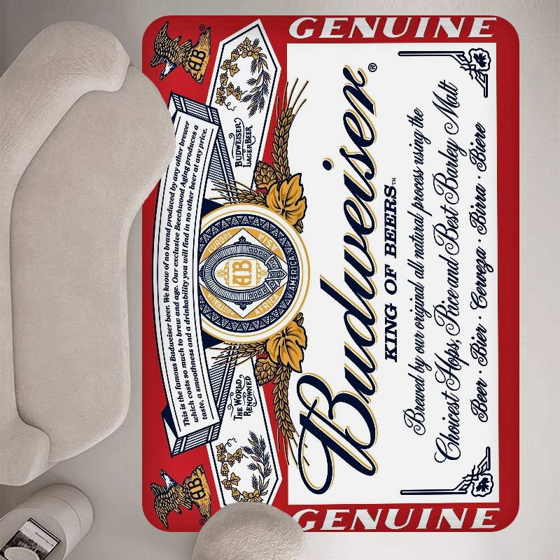King Of Beer B-Budweiser Entrance Door Mat Washable Non-Slip Living Room Sofa Chairs Area Mat Kitchen Welcome Doormat