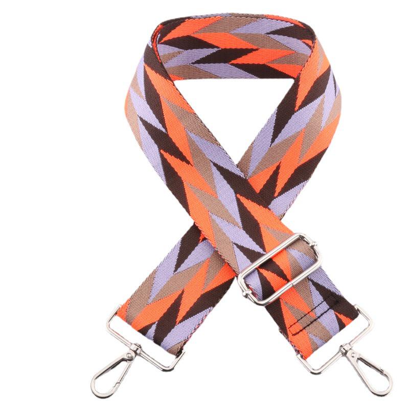 Adjustable 5cm Wide Colorful Diamond Bag Strap - Crossbody & Shoulder Strap Available