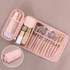 Travel Makeup Brush Bag Roll Up Makeup Brush Organizer 12 Slots Makeup Brush Case with Zipper Pocket for Cosmetic Essentials Makeup Brushes