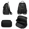 Fashion High-capacity Brand Backpack for Lady New Solid Color PU Leather Student School Bag Leisure Travel