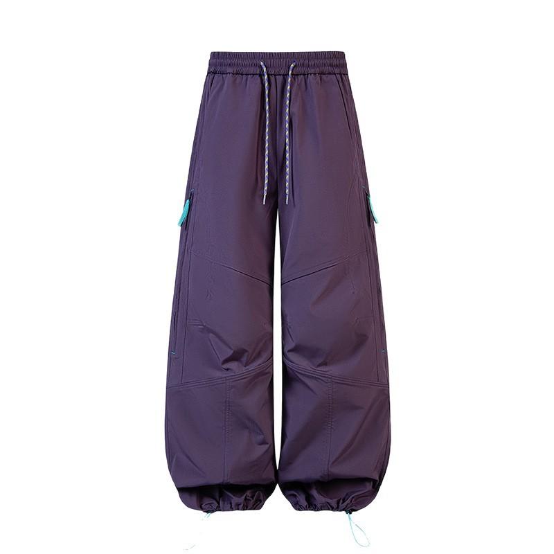 Outdoor Soft Shell Charge Pants Women's Men's Autumn Mountain Functional Wind Mountaineering Sweatpants Side Zipper Wide Leg Casual Pants