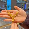 Shajin Blühende Halskette: Damenanhänger aus simuliertem Gold, luxuriöser High-End-Hochzeitschmuck.