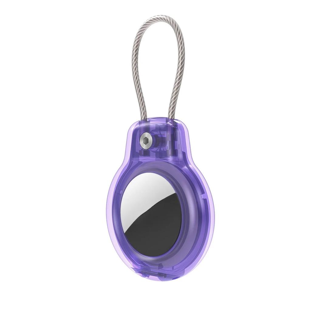 New Compatible with Apple AirTag Secure Holder with Cable Air Tag Lock Case Keychain Key Ring Key Chain Luggage tag for Keys