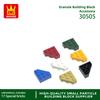 48Pcs/lot 30505 3x3 Wedge Chamfer 6holes On Each Side Building Blocks Moc Color Accessories Compatible with Brick DIY Toys