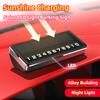 Solar Car Phone Number Plate Led Lighting Temporary Parking Card Hidden Plates Car Park Stop Multiple Number Parking Gadgets