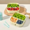 Contenedor Portátil para Ensalada de Frutas Apto para Microondas Bandeja de Comida para Viajes Plato de Almuerzo Dividido Trabajadores de Oficina