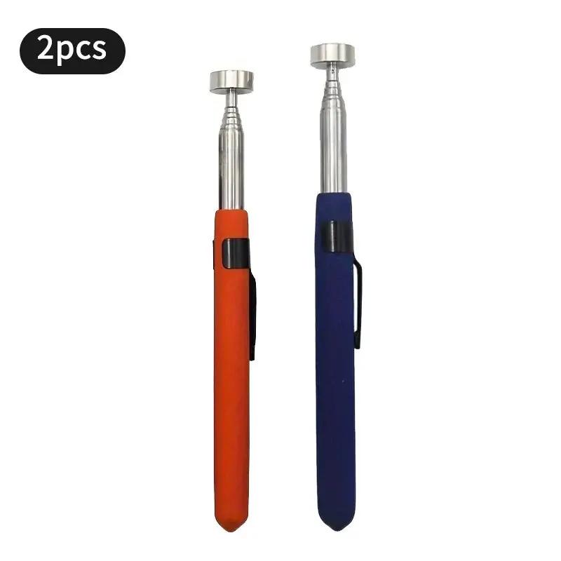 2pcs Magnetic Pen Shaped Pickup Tool Retractable Telescopic Pickup Stick for Electronics Telescopic Reach
