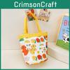 Childrens Bag Canvas With Cartoon Tiger Pattern And Single Shoulder Strap School For