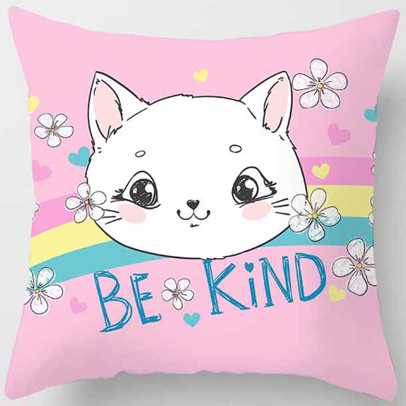 Cat Printed Pillowcase Bedroom Living Room Pillowcase Home Decoration Car Sofa Cushion Cover