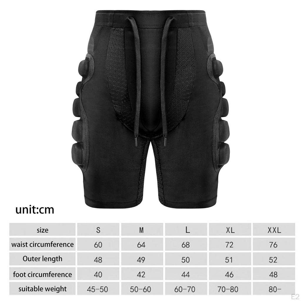Padded Shorts Gear Black Breathable Protector Skateboard Crash Pad for Volleyball Figure Skating