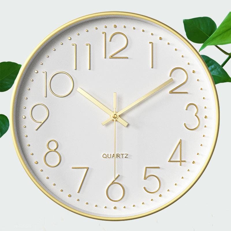 1Pc Clock Wall Clock Living Room Clock Wall Watch Quartz Clock Wall-mounted Creative Silent Watch Wall Clock