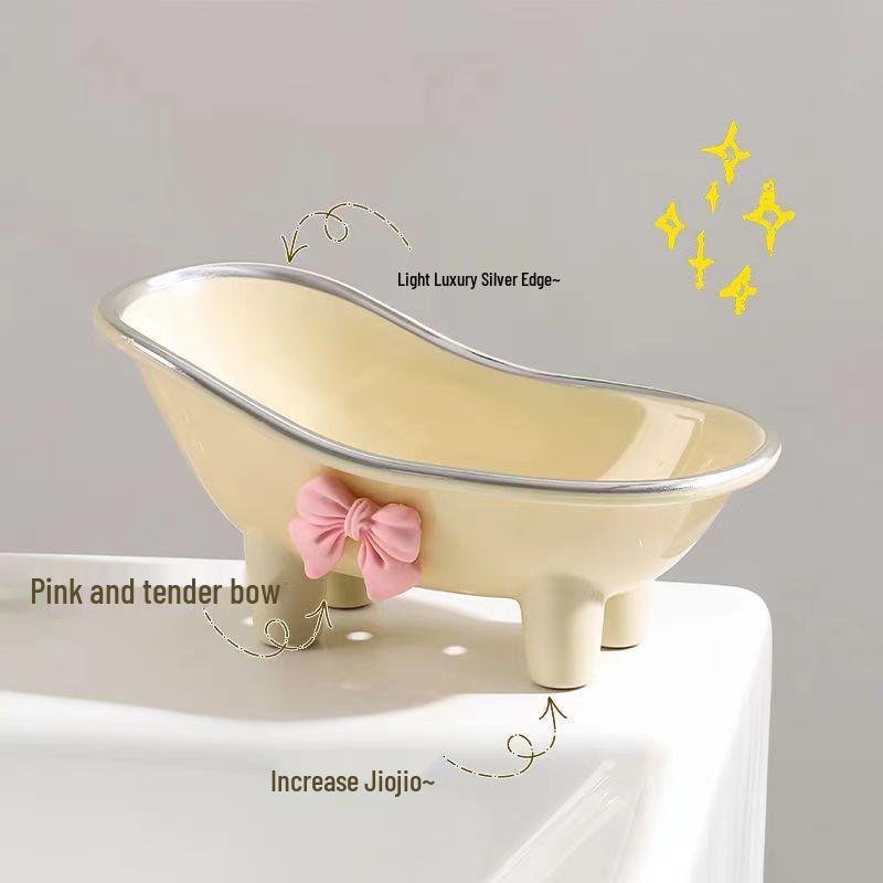 Seifenschale mit Schleife: Luxuriöser Abtropfhalter für Badezimmer & Badewanne