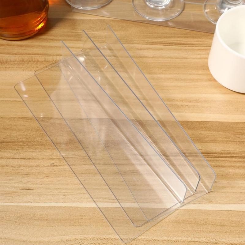 6 Pieces Acrylic Shelf Separators Shelf Organizers Dividers Clear and L Shape Design For Storage Cabinet And Display