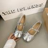 Ballet Mary Jane French small single shoes women's 2025 summer new bow soft sole shallow mouth with skirt flat shoes