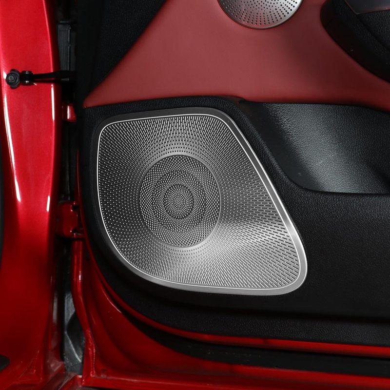 LHD RHD For KIA Stinger 2018 Interior 4 Door Audio Speaker Loudspeaker Frame horn Decoration Cover Trim