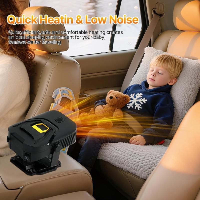Electric Car Heater Air Cooler Fan 12V 150W Portable Demister Defroster Heating Fan Dryer Windshield Defogging Accessroies