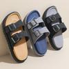 Sandales d'été pour hommes en EVA, antidérapantes et tendance, à semelle épaisse, idéales pour la plage et les loisirs.