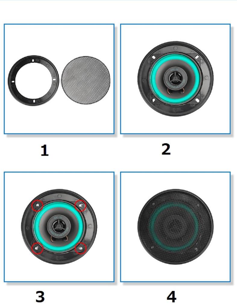 Siawadeky Speaker Grill Cover 6.5 Inch 1 Pair Speaker Cover Repair Replacement Protection Decorative