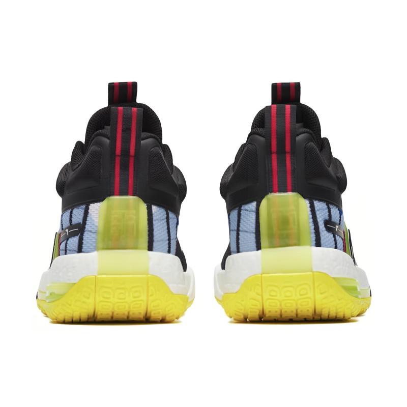 Anta Bastard Cushioning Anti-Slip And Wear-Resistant Low-Top Basketball Shoes Men's Black Yellow Sneakers 112241112-6