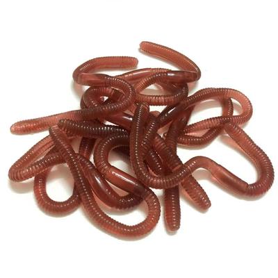 10 Stück Simulation Regenwurm Rot Angelwürmer Künstliche Angelwürmer Fischiger Geruch Köder Weichköder 18cm Angelzubehör Lustiges Spielzeug