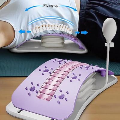 Inflatable Back Stretcher Waist Trainer Adjustable Spine Decompressor Lower Back Pain Relief Massager Lumbar Back Cracker Board Stretching Device