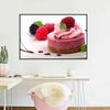 Strawberry Ice Cream Themed Decorative Painting Picture Cakery Decor Restaurant Dessert Shop Decoration Canvas Printing