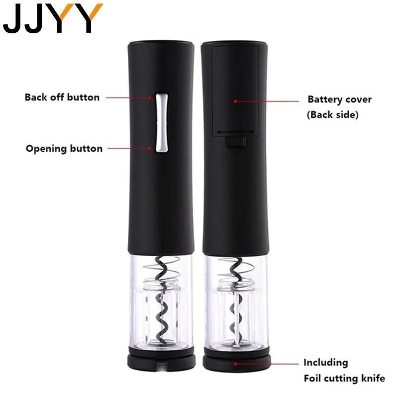 JJYY Electric Wine Opener Automatic Bottle Opener Corkscrew for Wine Beer Soda Cap Opener Kitchen Tool Set