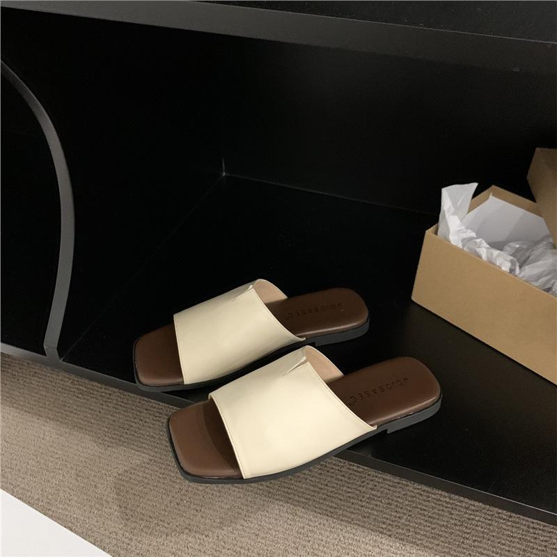 Stylish Minimalist Single Strap Sliding Sandals Women's Slippers Summer Outdoor Casual Opentoe Flats Autumn