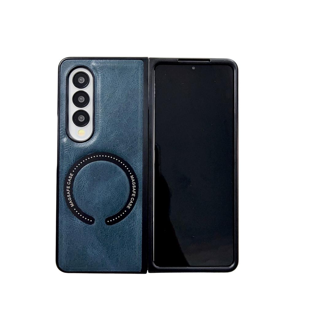 Crazy Horse Pattern Retro Leather Pattern Magnetic Attraction Is Suitable for Samsung Z FOLD7 Mobile Phone Case Hinge Anti-drop Folding Z FOLD4/3