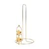 Iron Tree Paper Towel Holder Gold Free Standing Roll Paper Towel Holder One-handed Tear Decorative Tissue Stand Bathroom