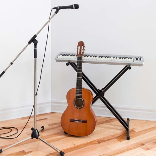 X-Shaped Keyboard Stand, Electronic Piano Stand, Keyboard Stand, Keyboard Stand for Synthesizers, Double Frame X-Shaped, Double Legs, Stabilizes Instr