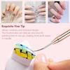 5Pcs Nail Art Liner Brush Set, French Stripe Line Painting Drawing Flower Pen for Acrylic & Gel Polish Manicure Tool