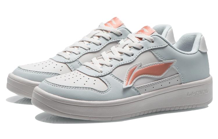Li Ning Sports Life Collection Leather Comfortable Abrasion Resistant Breathable Low top Skateboard Shoes Women's AGCQ578-6