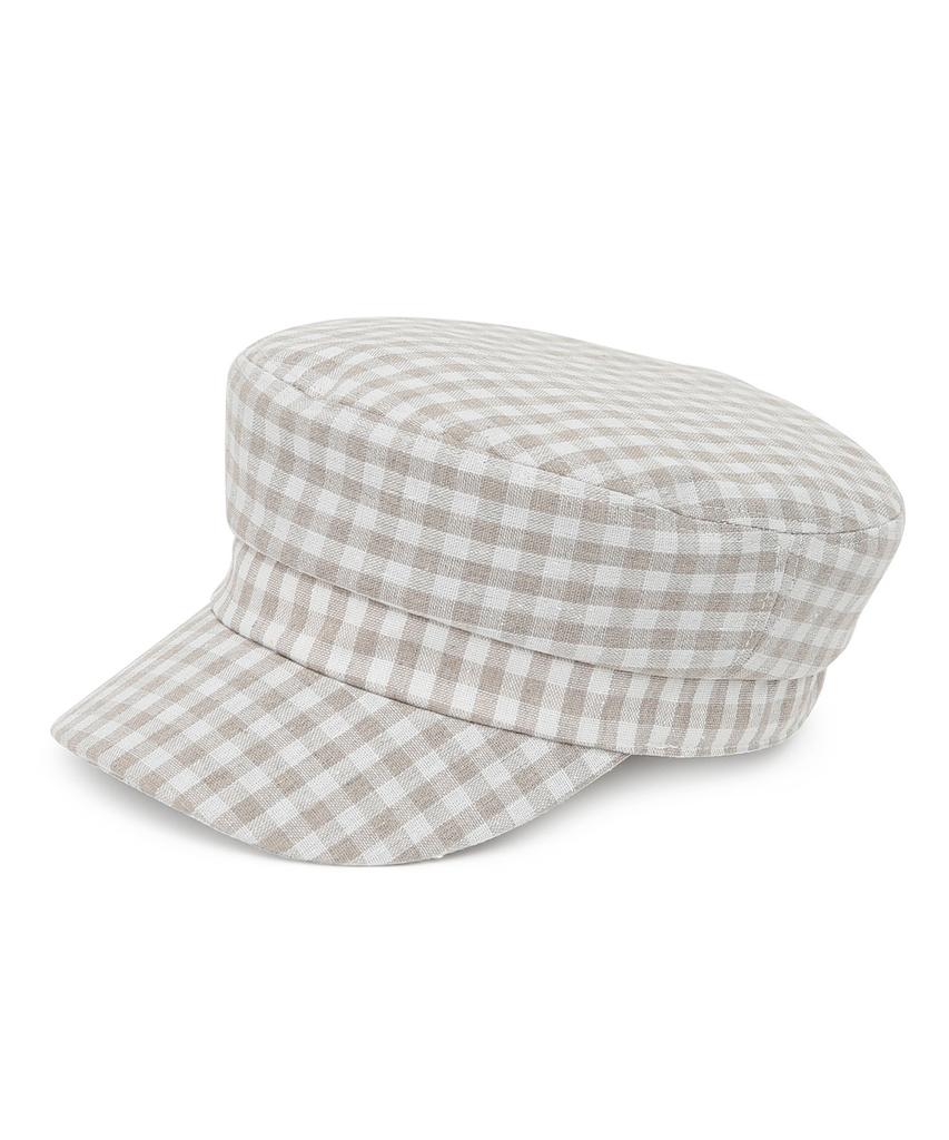 Eondeokeonteulolseutyudio Four Seasons Cotton Bellboy Cap Mariner / Gingham Ck / Beige