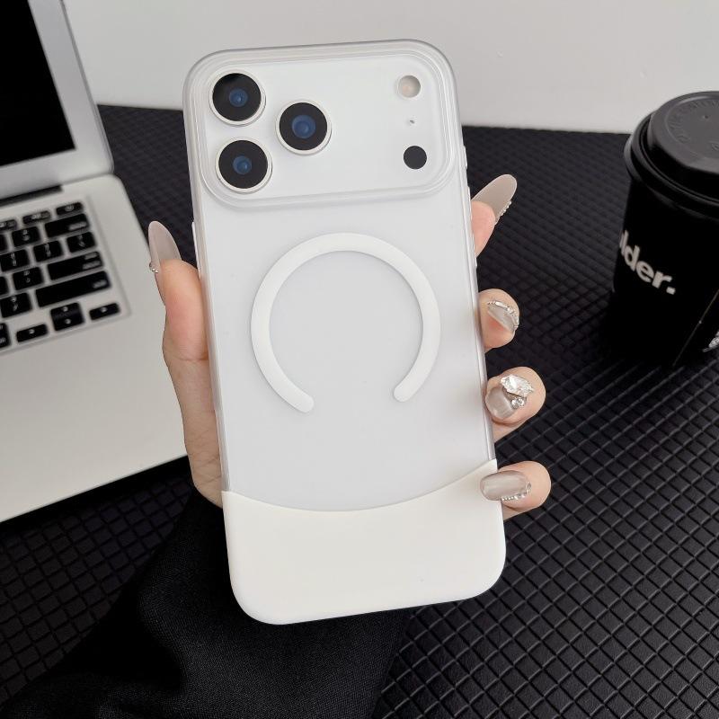Applicable To Apple 17promax Splicing 2-in-1 Matte Magnetic Mobile Phone Case iPhone16 Acrylic Protective Case