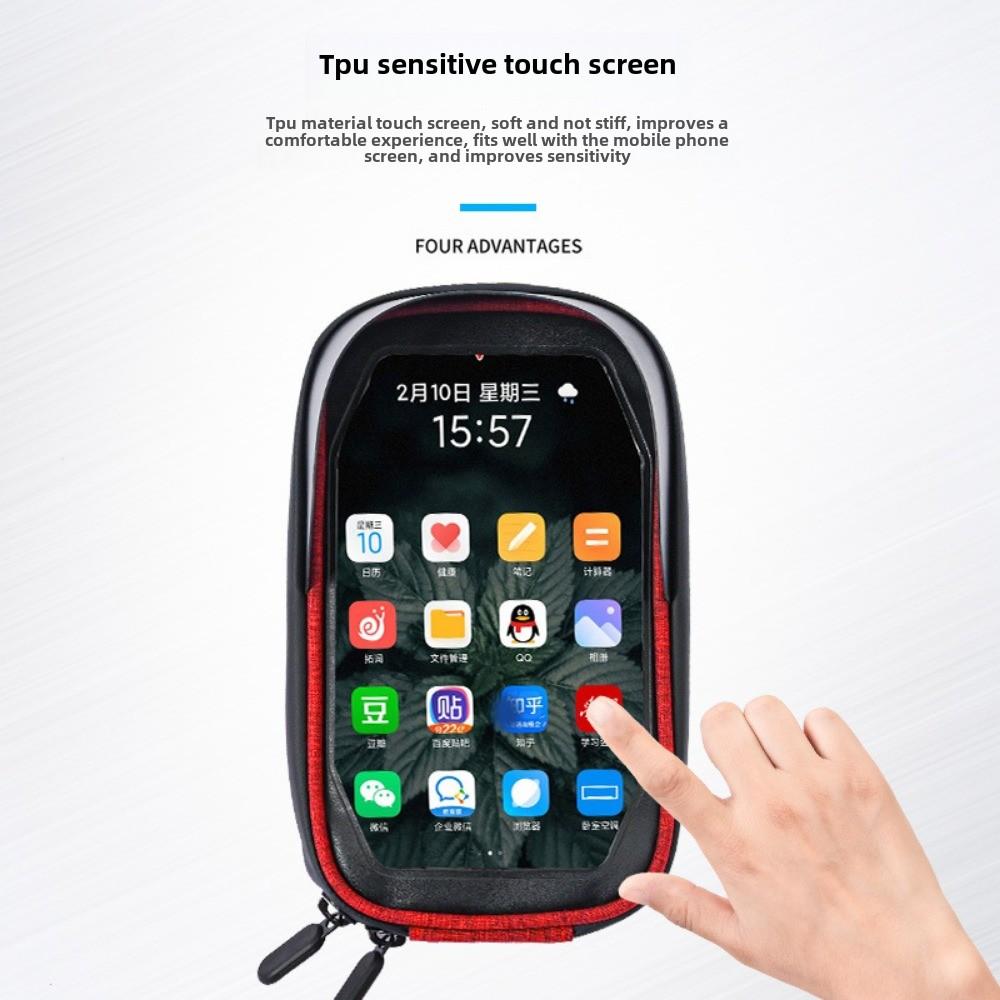 Waterproof Hard Shell Handlebar Bag Bike Riding Organizer for Road Cycling Phone Storage