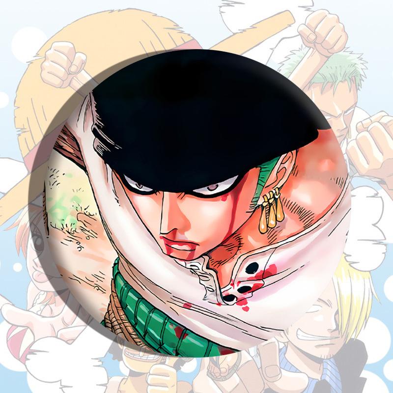 Badge Anime Japanese Cartoon Pin Metal Enamel Brooch Cosplay Accessories Luffy Zoro Nami Chopper Sanji Collection