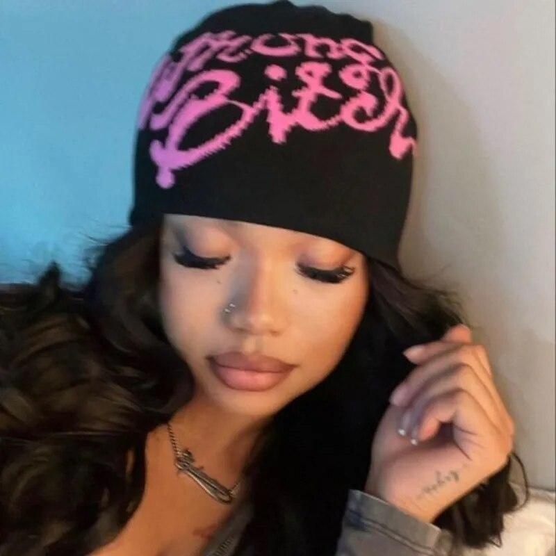 Y2K High Quality Kpop Ins New Network Red Design Feel Niche Cold and Warm Fashion Versatile Knitted Hat for Men and Women