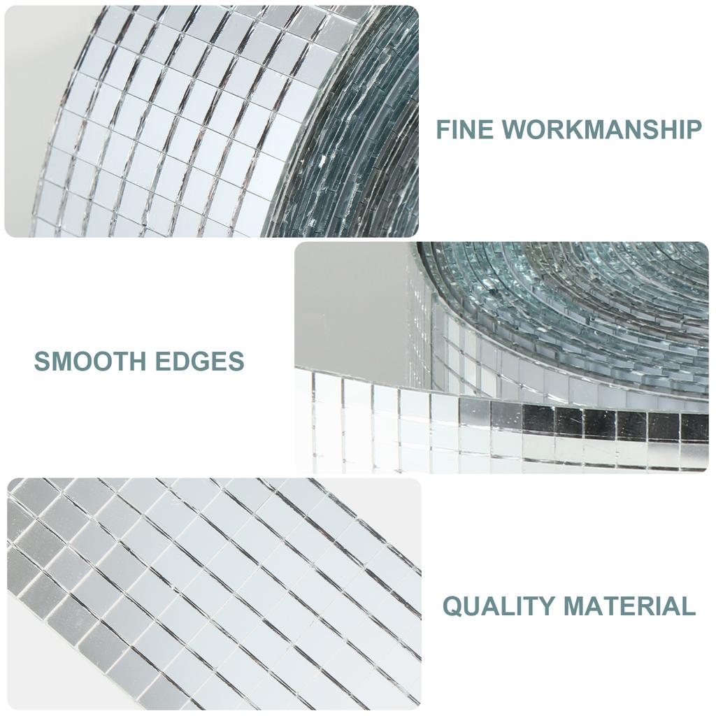 Mosaic Glass Tiles Self-Adhesive Glass Mosaic Glass Tiles Home Decors Sliver Mirrors Mosaic Glass Tiles Sheets Diy Crafts
