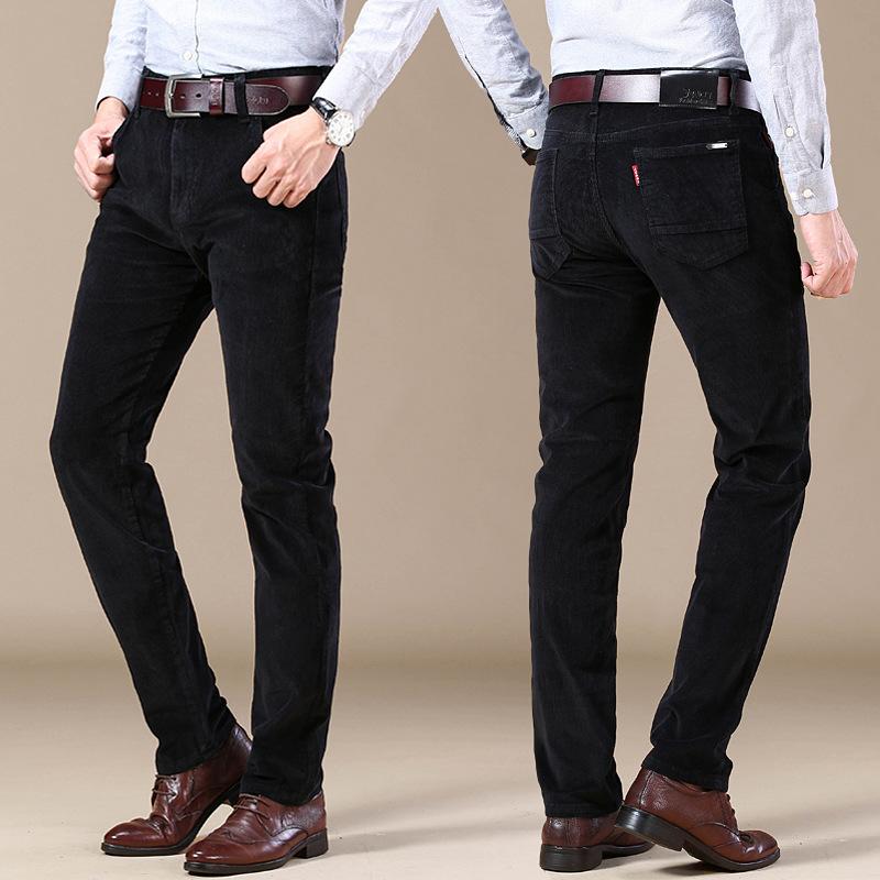 Pantaloni lunghi di velluto a coste da uomo per primavera ed estate, pantaloni casual dritti da giovane